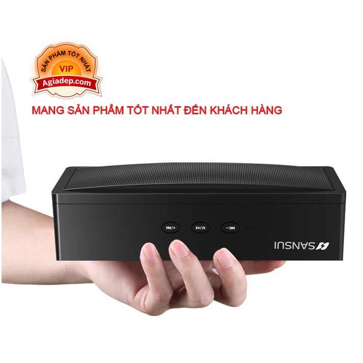 Loa bluetooth không dây Hàng hiệu Sansui - Âm thanh chuẩn đẳng cấp Nhật bản (loa vi tính di động mini)