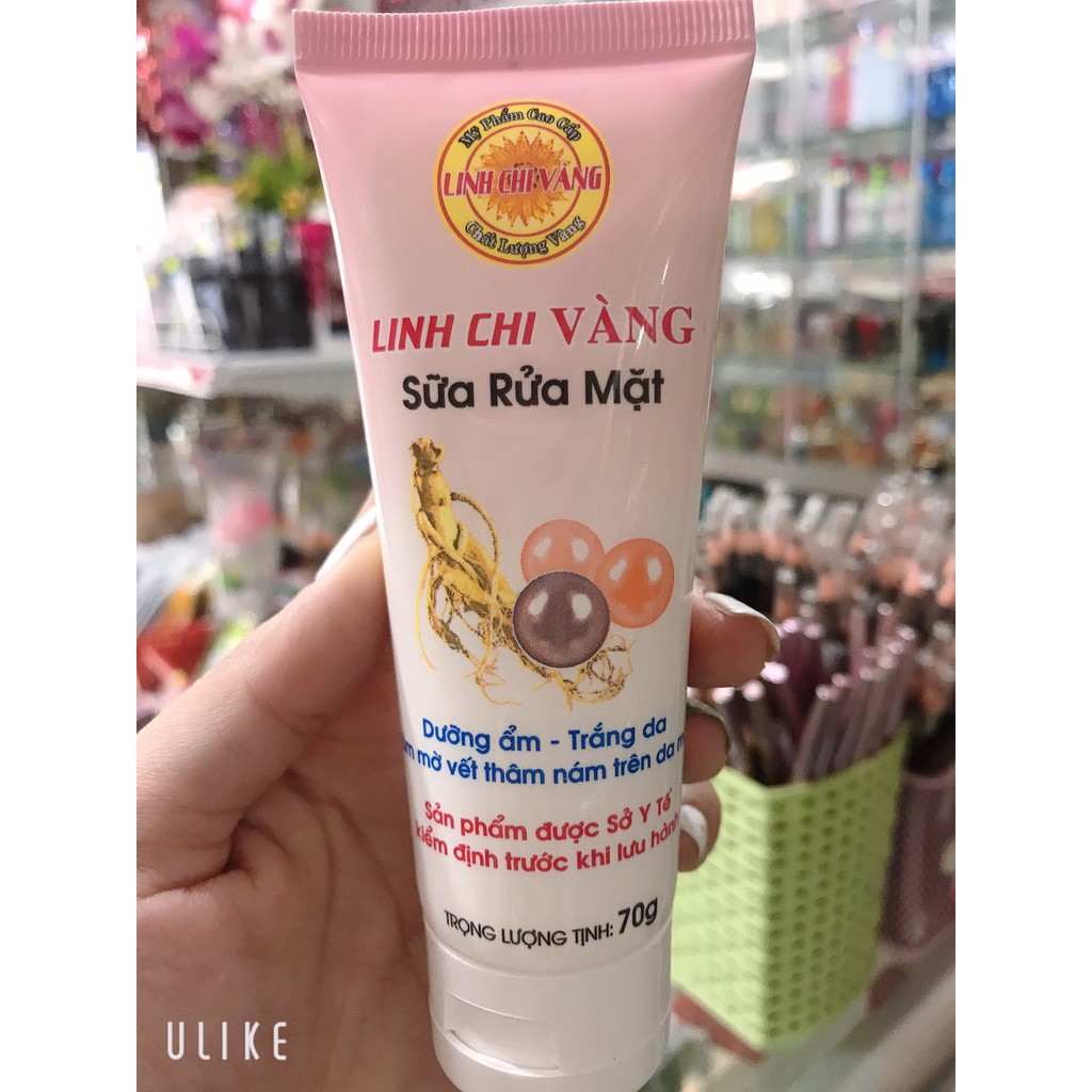sữa rữa mặt LINH CHI VÀNG dưỡng ẩm-trắng da 70g [chuẩn hàng cty 100%]