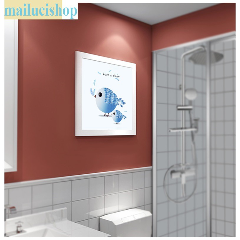 Tranh kính mica dày 5ly treo phòng tắm kết hợp Tủ đựng quần áo nhà tắm ( 2 trong 1)