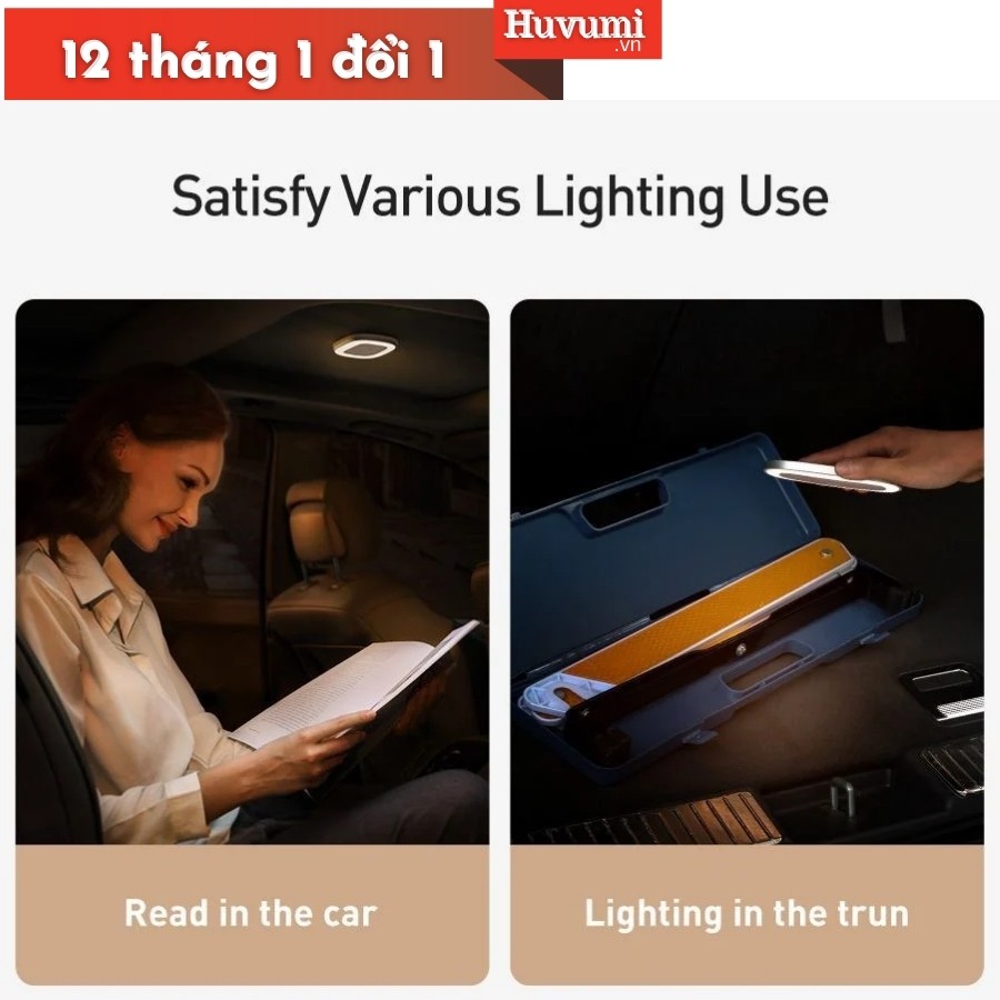 [Chính Hãng - Sẵn] Đèn đọc sách pin sạc dùng trong xe hơi Baseus Bright Car Reading Light- New 100% LV832