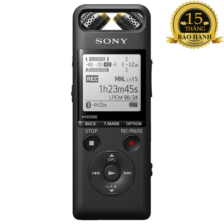 Máy ghi âm SONY PCM A10 -16G, bộ nhớ ngoài 128G, micro tích hợp sẵn: Stereo - Mic XY, có điều khiển từ xa | TECHMART