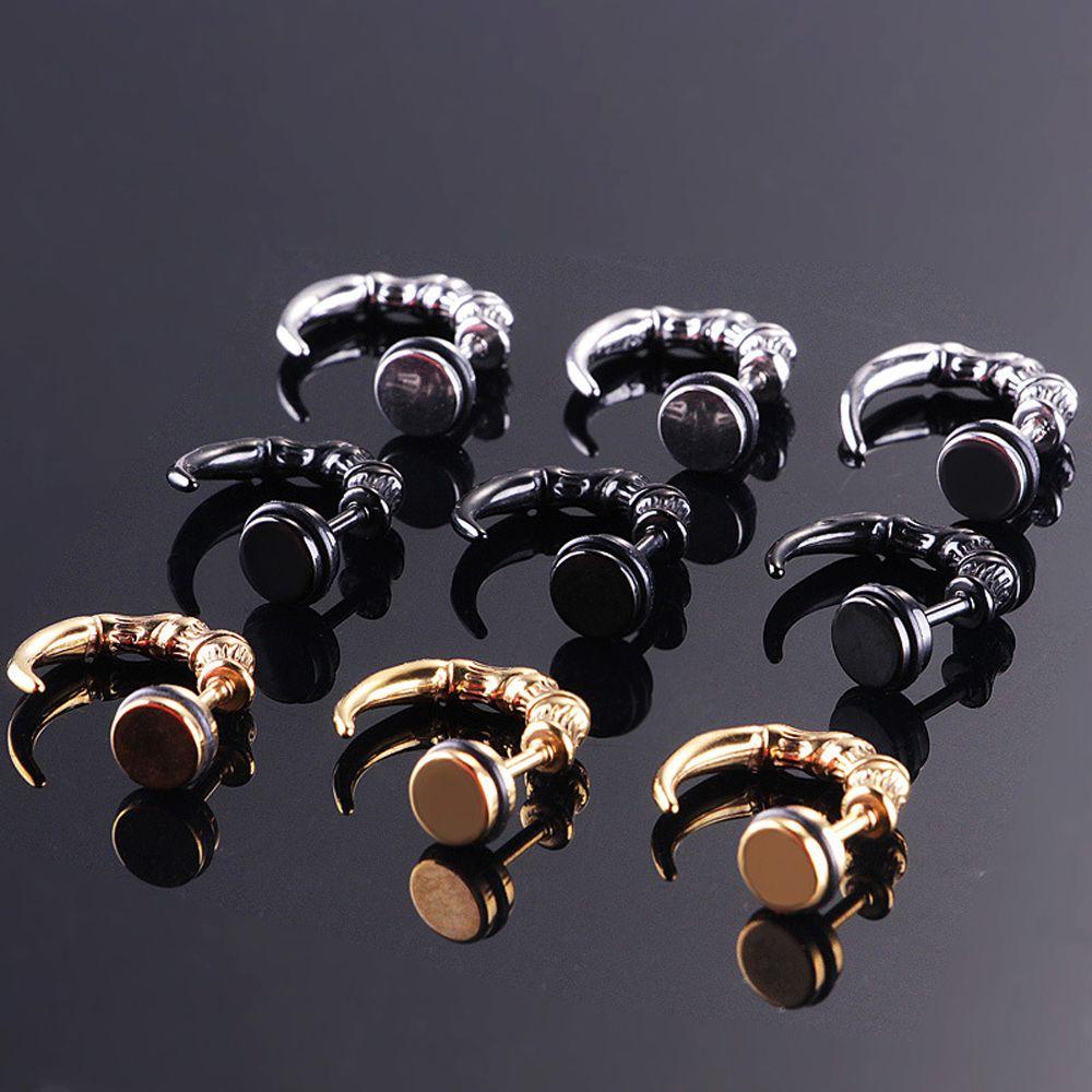 Bông Tai Dáng Dài Bằng Thép Không Gỉ Phong Cách Gothic Thời Trang Cho Nam Và Nữ