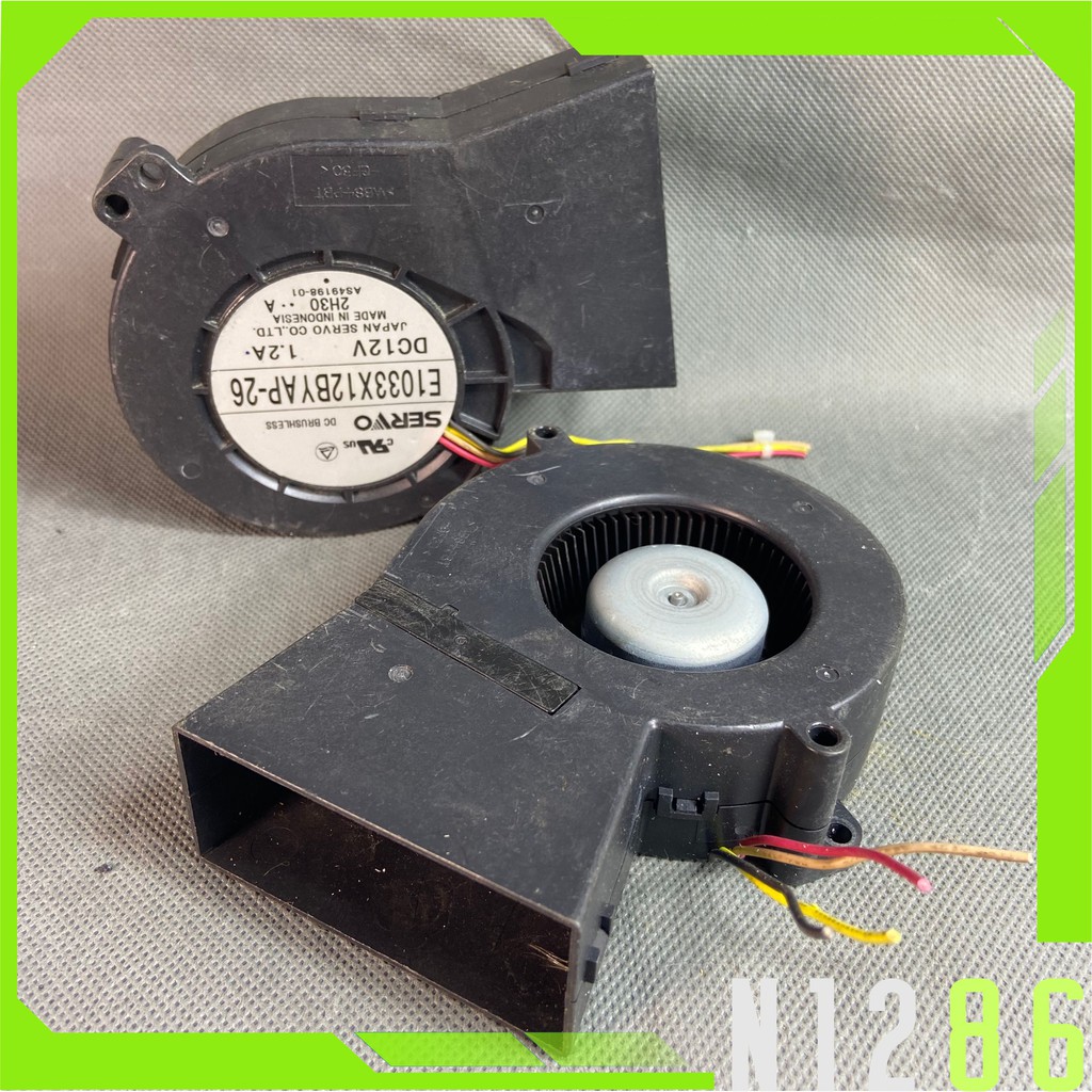 Quạt Sò Servo 9 cm 12v - 1.2A. gió tốt.E1033X12BYAP-26. hàng Indonesia