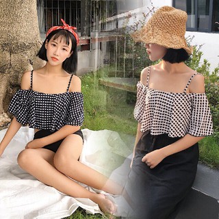 Bộ Đồ Bơi Đi Tắm Biển Nữ Bikini 2 Mảnh áo croptop kẻ caro 2172 GIA DỤNG GIA ĐÌNH