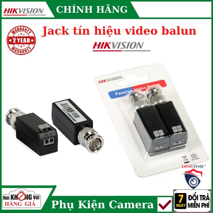 Jack tín hiệu Video Balun Hikvision DS-1H18 , dành cho camera giám sát