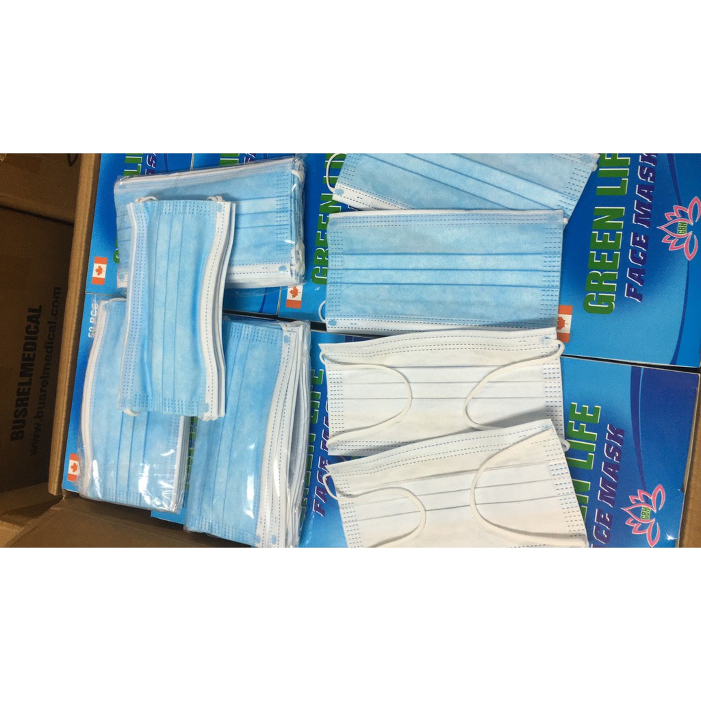 Hộp 50c khẩu trang y tế 4 lớp Green Life tác dụng Kháng Khuẩn,Lọc khói bụi độc hại | BigBuy360 - bigbuy360.vn