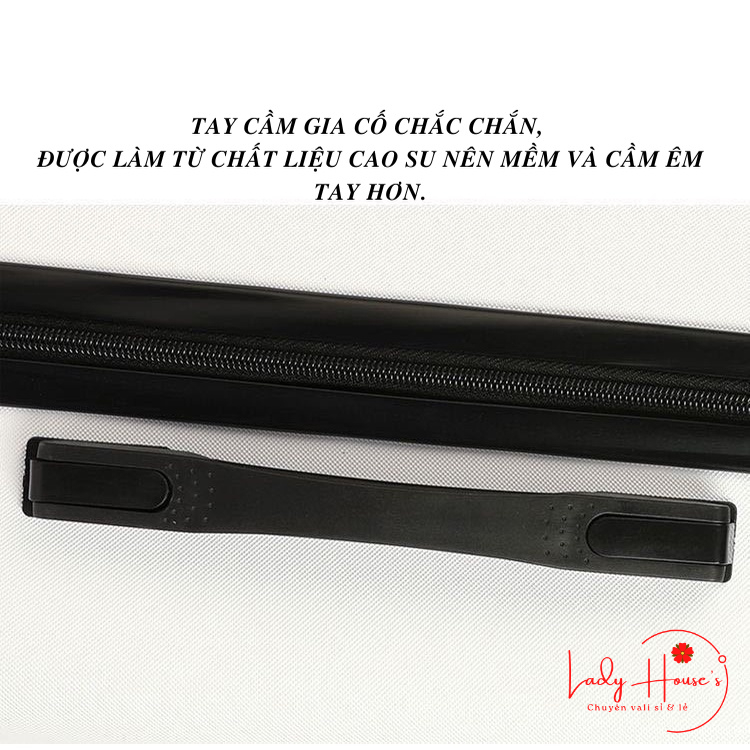 Vali Du Lịch Tay Kéo In Hình Thời Trang 4 Bánh Xe Xoay 360 Độ Chất Liệu Nhựa Nhám PC+ABS Bền Đủ Size 20/24/26 inch