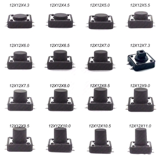 10PCS PCB Tactile Tact Công tắc nút nhấn nhỏ SMD 4pin Công tắc vi mô 12 * 12 * 4.3 / 5/6/7/8/9 MM 12x12 * 4.3MM / 5MM / 6MM / 7MM / 8MM / 9MM