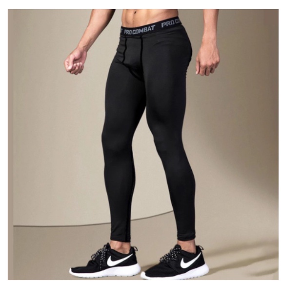 Quần giữ nhiệt nam COMBAT PRO, quần thun legging tập gym