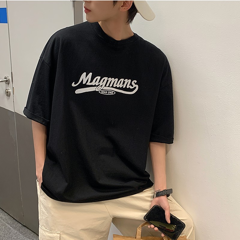 Áo thun unisex form rộng nữ nam phông unisex cổ tròn cotton oversize giá rẻ in hình MAGMANS | BigBuy360 - bigbuy360.vn