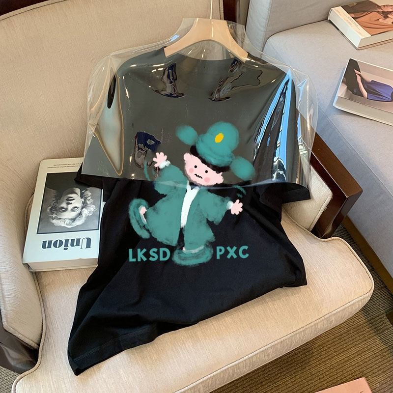 Áo Thun Tay Ngắn Dáng Rộng Thiết Kế Đơn Giản Trẻ Trung Hợp Thời Trang