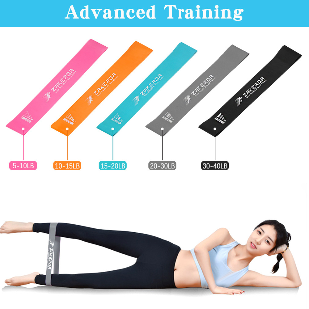 Set 5 Dây Cao Su Kháng Lực Tập Yoga