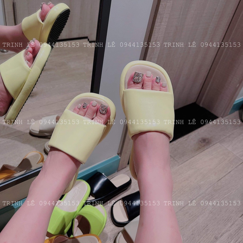 Dép Quai Ngang Nữ Quai Mềm Cao 2cm Thời Trang Hot Trend Phối Nhiều Màu TRINH LÊ SHOP GIÀY DÉP HT95