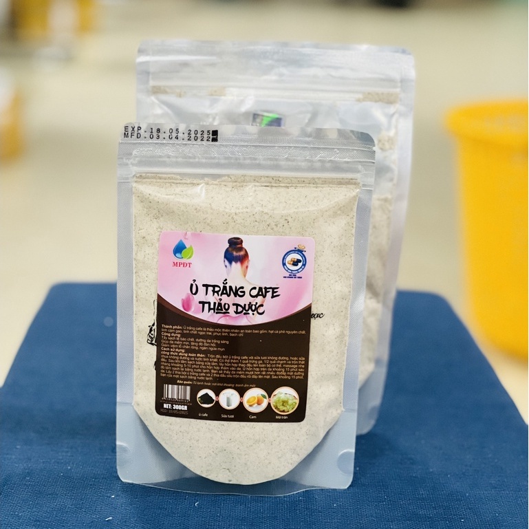 COMBO 3 GÓI Ủ TRẮNG CAFE (dùng cả face và body) 300g - 3 gói