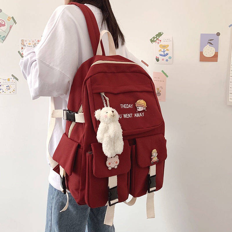 INS Bag Nữ sinh viên đại học Phiên bản Hàn Quốc của 2021 Trường trung học mới Túi đeo vai Baby Trường tiểu học Eucalyptu