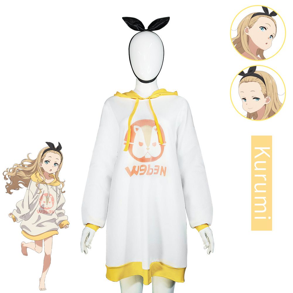 Anime Lycoris Recoil Kimono Suit Headband Cosplay Costume Kurumi Hoodie Halloween girl gift