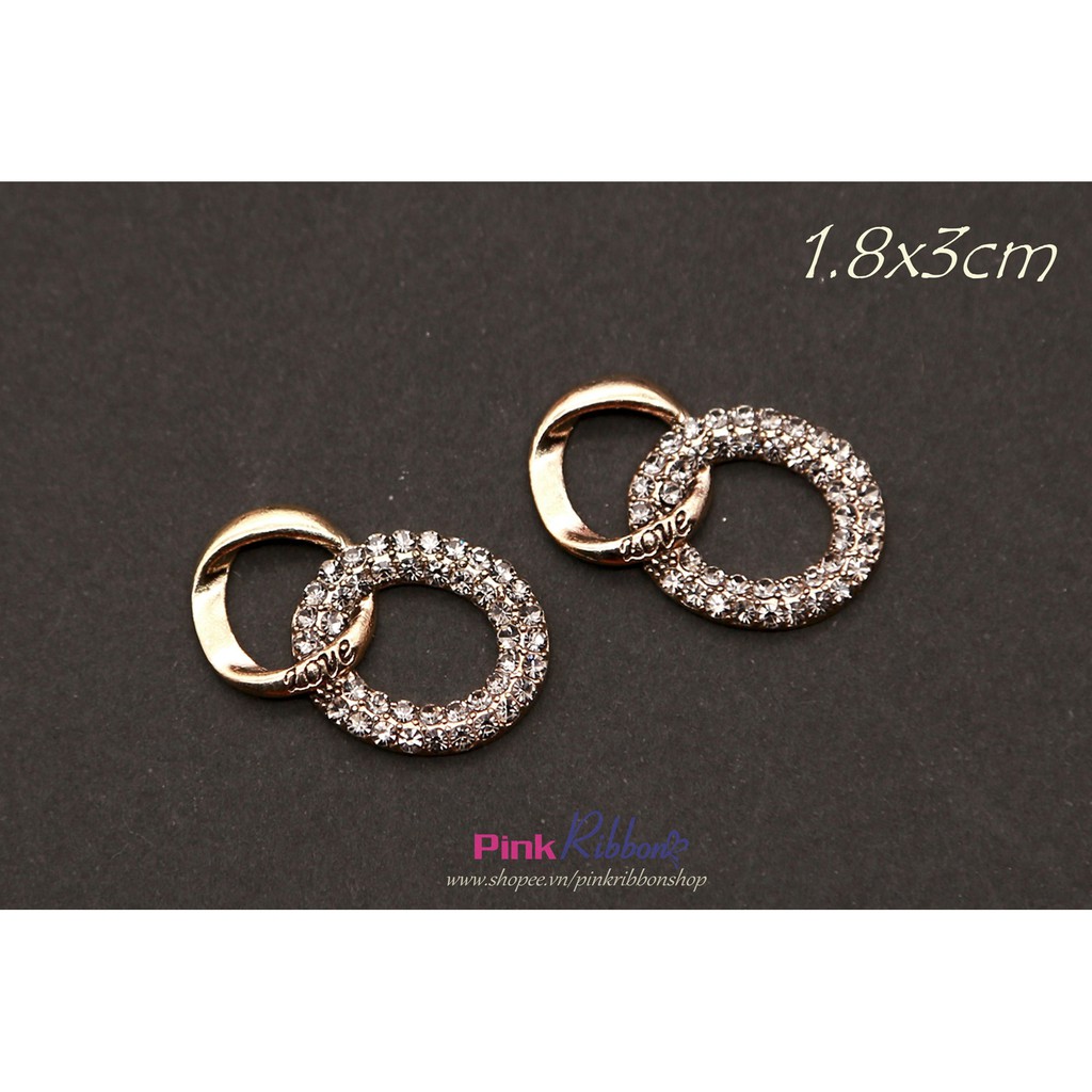 Charm Khoen đá ghi số 8