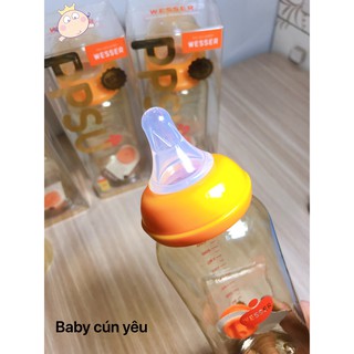[MẪU MỚI][CHÍNH HÃNG]Bình sữa Wesser PPSU cổ hẹp 60ml/140ml/250ml