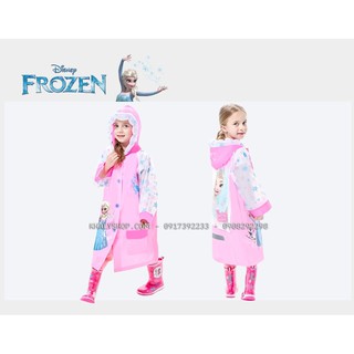 Áo mưa hình công chúa Anna, Elsa (Frozen) màu hồng size S dành cho trẻ em bé gái (Disney) - 83P4NDF86412
