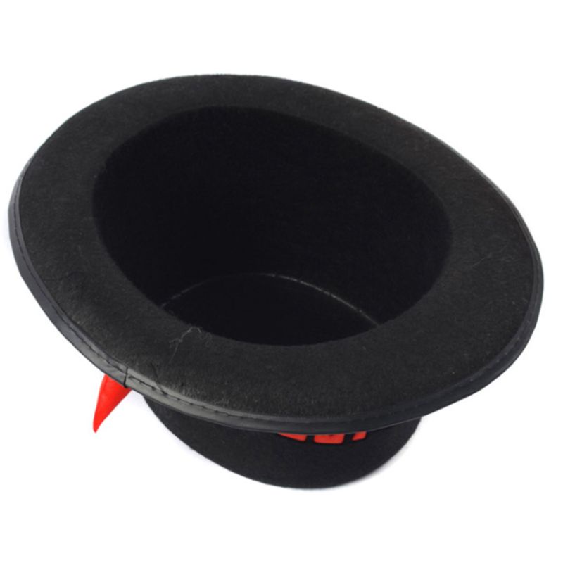 Comereally Mũ fedora Đính Sừng Ác Quỷ Dễ Thương Cho halloween