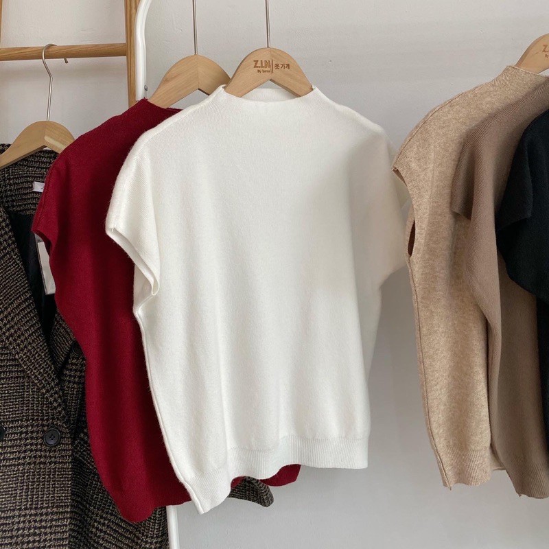 Áo len tay hến chất mịn màu basic | BigBuy360 - bigbuy360.vn