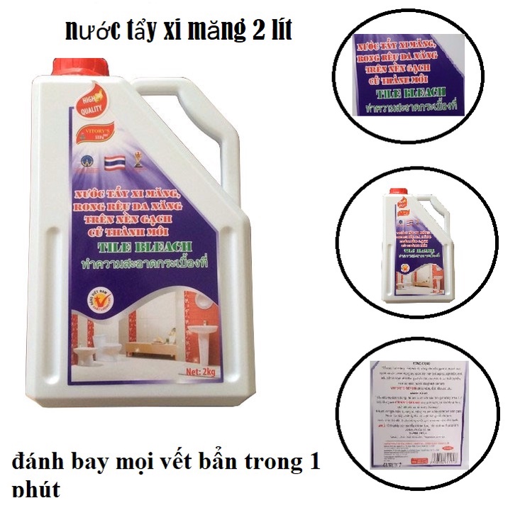 Nước tẩy xi măng xifa 1 lít can trắng tẩy cực mạnh– nước tẩy xi măng, rong rêu đa năng trên nền gạch cũ thành mới