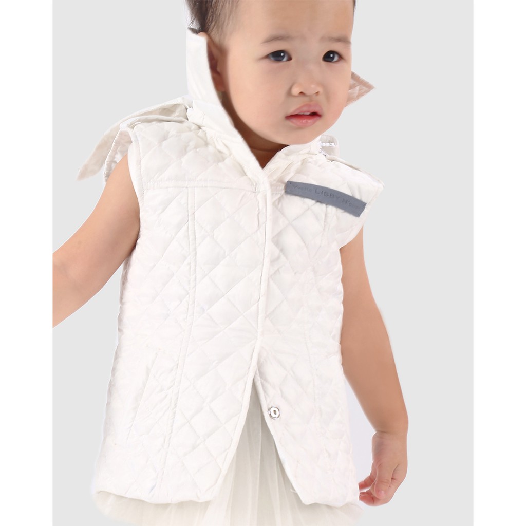 Áo khoác Bé Gái Quotidien Gilet 001, Màu Trắng