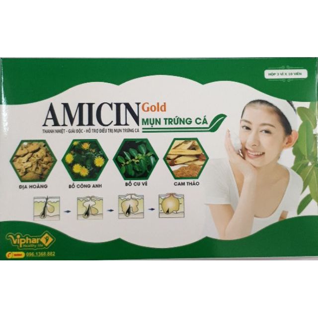 AMICIN MỤN TRỨNG CÁ
