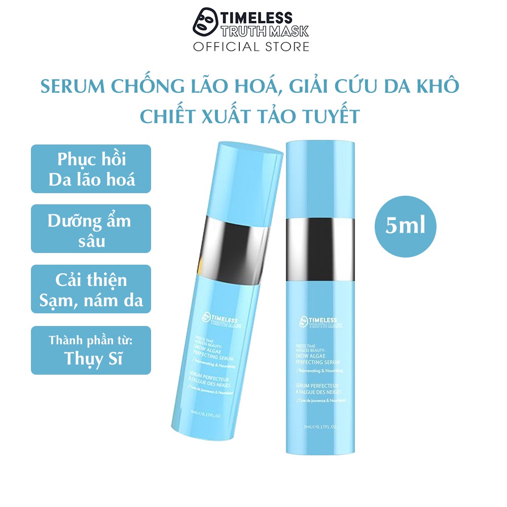 Serum Chống Lão Hoá, Giải Cứu Da Khô Chiết Xuất Tảo Tuyết Timeless Truth Mask - Snow Algae (Chai 5ml)