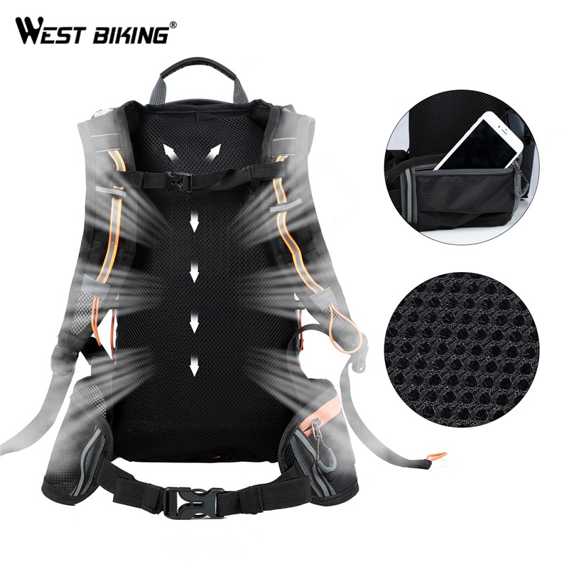WEST BIKING Ba lô xe đạp siêu nhẹ chống thấm nước với dung tích 10L Phụ kiện đi xe đạp tiện lợi