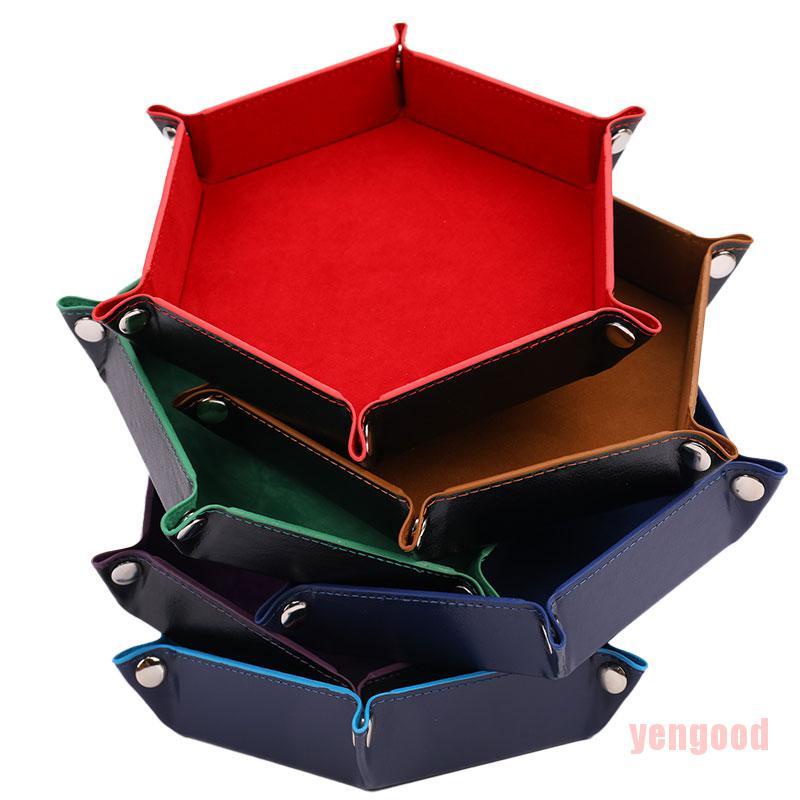 Xúc Xắc Da Pu Lục Giác Gấp Gọn Tiện Dụng