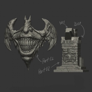 File in 3D Joker Face - Bust