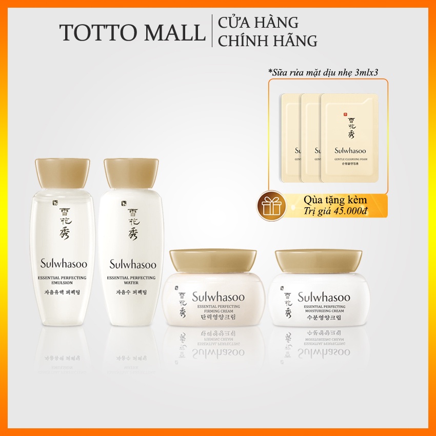 [Date 23] Bộ dưỡng da Sulwhasoo Essential Perfecting Kit 4 sản phẩm - Set Sulwhasoo; Bộ nâng cơ Sulwhasoo mới