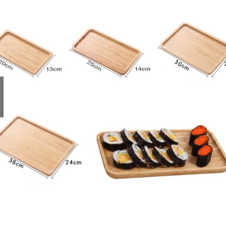 KHAY CHỮ NHẬT GỖ TRE CAO CẤP