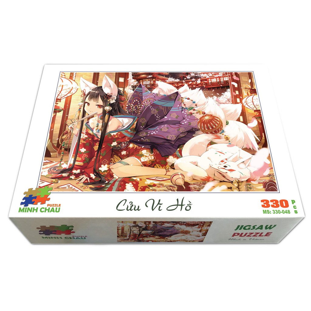 Bộ tranh xếp hình jigsaw puzzle cao cấp 330 mảnh – Cửu Vĩ Hồ (30x44cm)