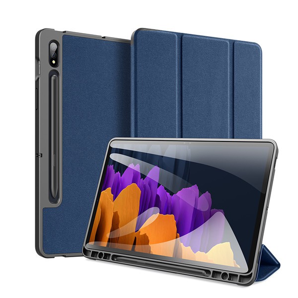 Bao da Dux Ducis Domo cho Samsung Galaxy Tab S7 Plus MS-T970/T975/T976B, Tab S7 MS-T870/T875/T876B có khay đựng bút