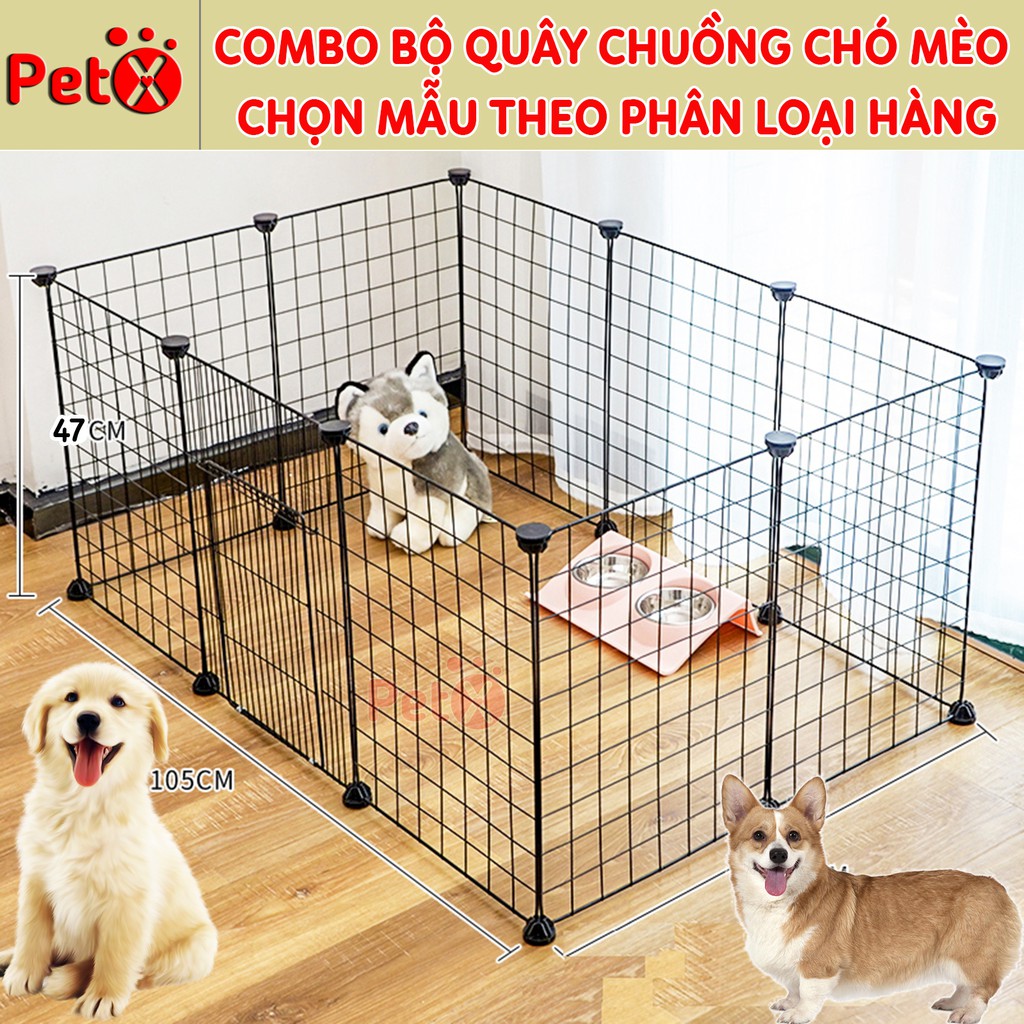 Quây chuồng chó mèo lắp ghép nuôi thú cưng sơn tĩnh điện giá rẻ-1