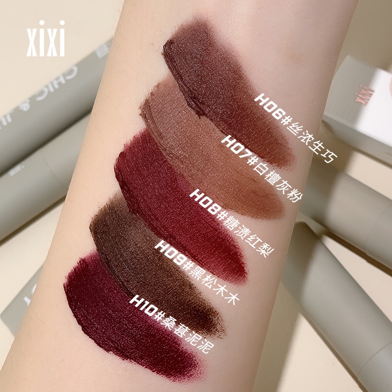Xixi Son Môi Nhung Lì Mềm Mịn Màu Trắng Và Trơn Trang Điểm Cho Nữ