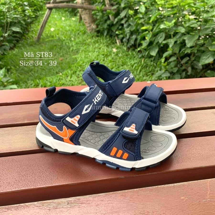 Giày sandal bé trai dép quai hậu cho trẻ em nam 7 - 12 tuổi đi học đi chơi siêu bền chính hãng KENTO ST83