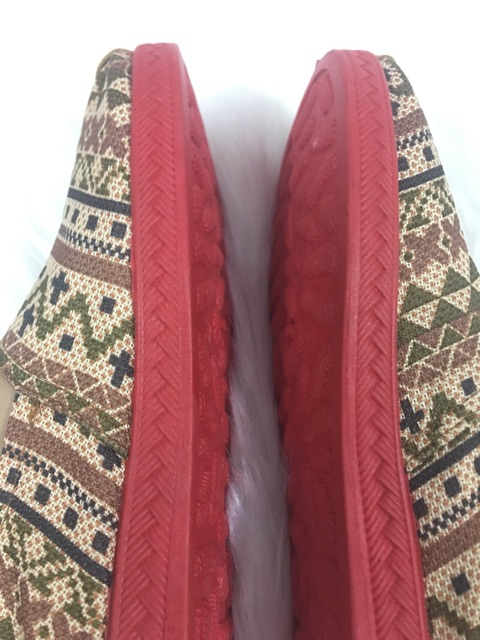 Giày vải/ giày slip on thổ cẩm/sọc/đầu lâu/hoa đào đẹp-siêu dẻo-hoạ tiết thêu 0007 | BigBuy360 - bigbuy360.vn