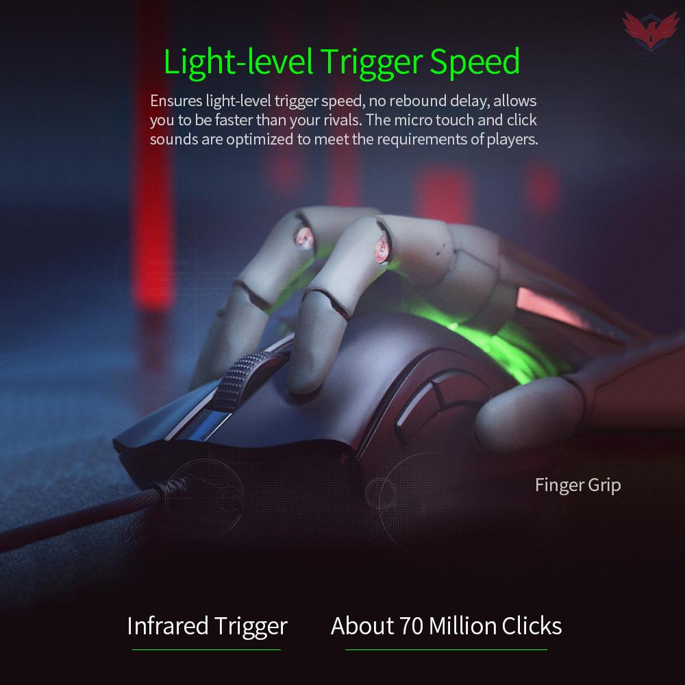 Chuột Chơi Game Fir Razer Deathadder V2 8500dpi Cảm Biến 6 Nút