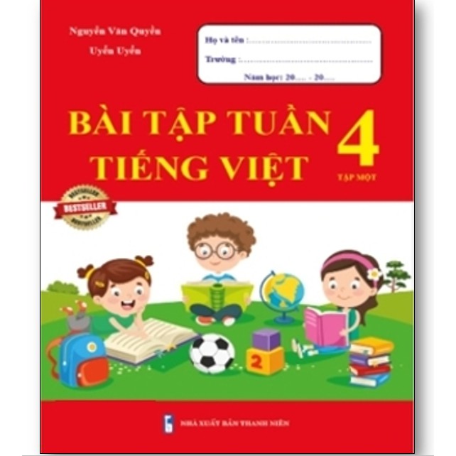 Sách - Combo Bài Tập Tuần và Đề Kiểm Tra - Toán và Tiếng Việt 4 - Cả Năm (8 cuốn)