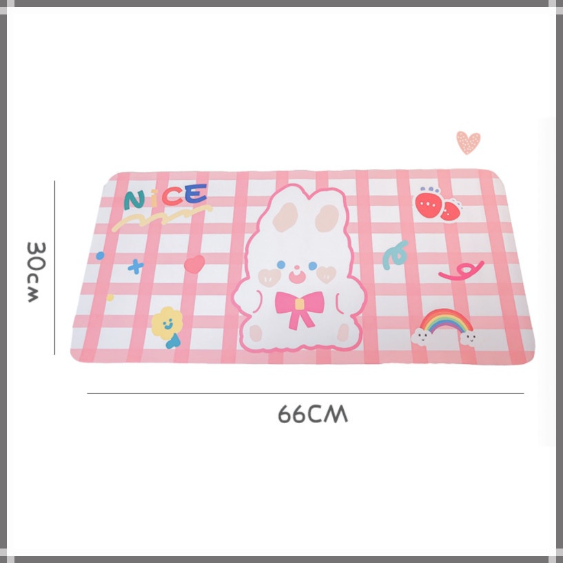 Miếng lót chuột da pu chống thấm nước chống trượt họa tiết hoạt hình dễ thương 660 x 300mm