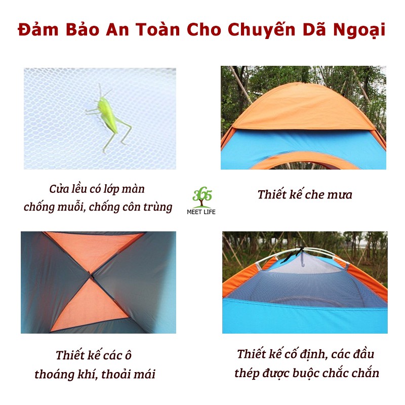 [Hàng Loại 1] Lều Dã Ngoại Lều Cắm Trại Du Lịch Tự Bung Dành Cho 4 - 6 Người