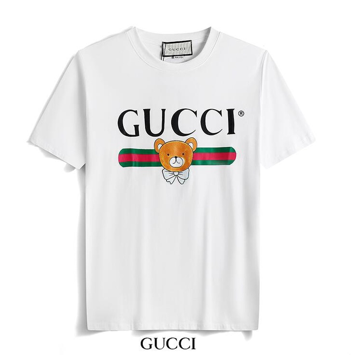 Áo Thun Tay Ngắn Chất Liệu Cotton In Chữ Gucci Thời Trang Dành Cho Cả Nam Và Nữ