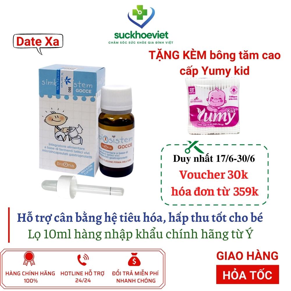 Buona Simbiosistem GOCCE men vi sinh nhỏ giọt của Ý - 1 lọ 10ml