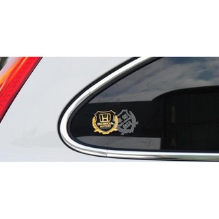 Logo bông lúa dán xe hiệu KIA- màu gold