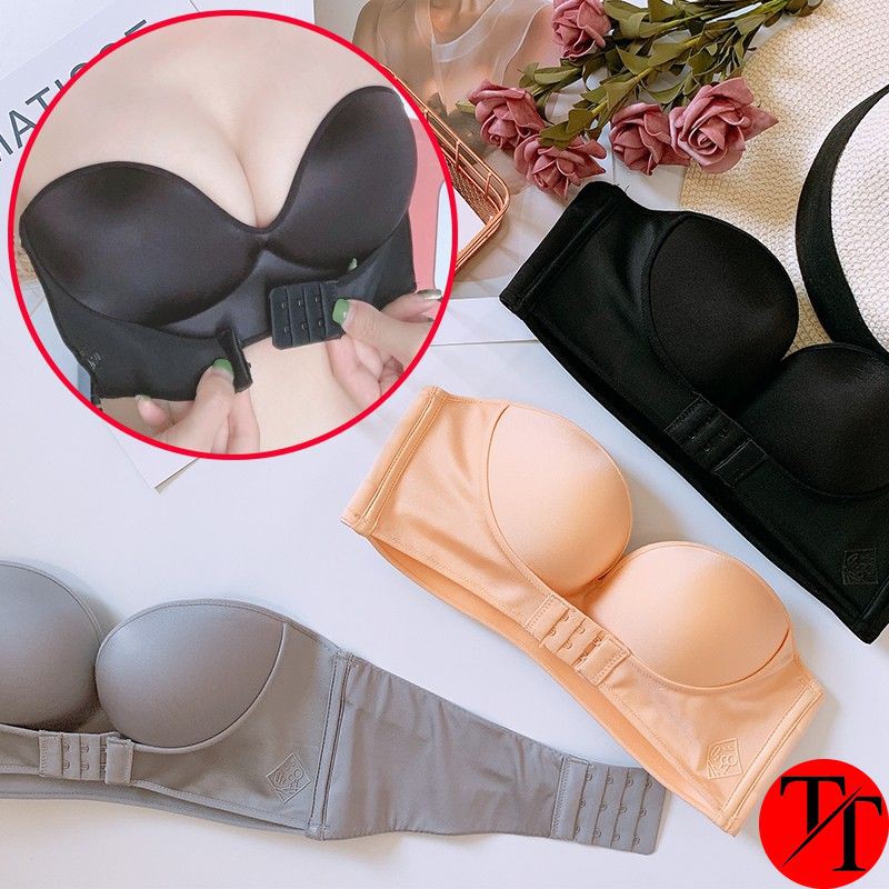 💕HÀNG LOẠI 1💕 Áo Lót Chống Tụt [ FREESHIP] Áo Lót Không Dây Cup Ngực Cài Trước Nâng Đẩy Ngực | BigBuy360 - bigbuy360.vn