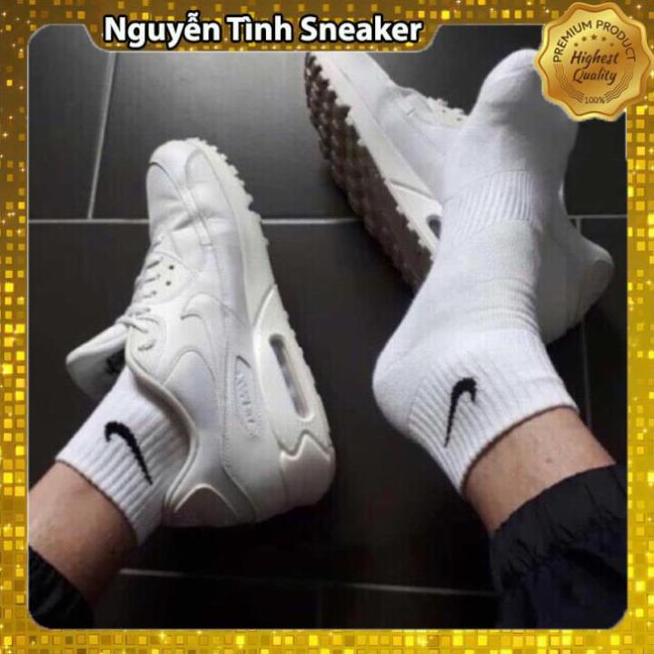 Tất vớ nam nữ cổ cao kiểu dáng thể thao, thấm hút mồ hôi