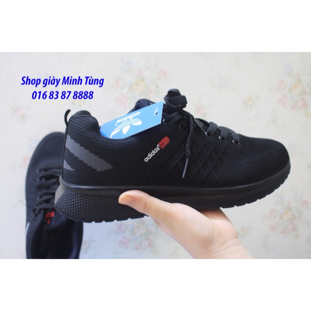 Giày thể thao nam Adidas Neo đen full (hình thật + Video)